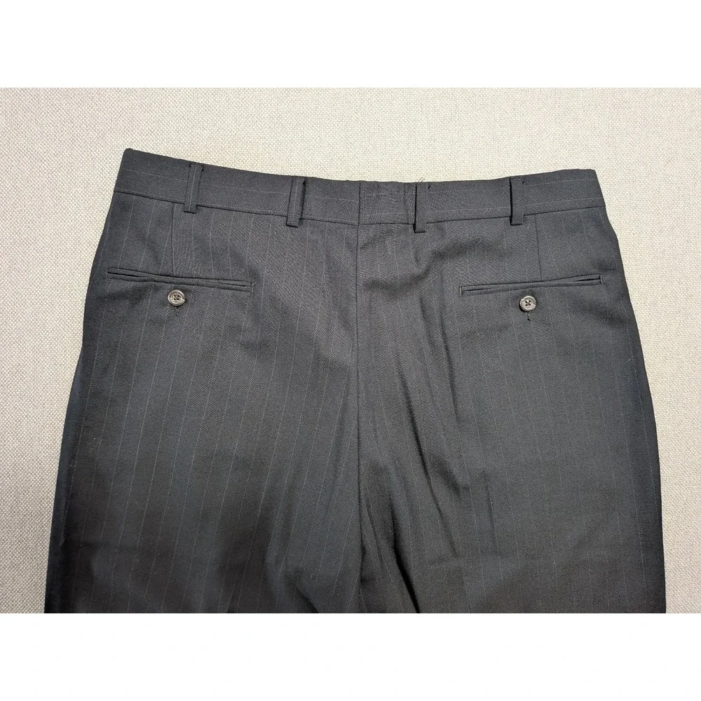 VTG Brooks Brothers Men's 36x31 Charcoal Pinstripe Pleated Dress Pants MiUSA